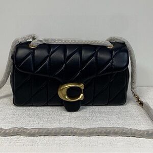 Coach Black Crossbody Bag with Gold Accent